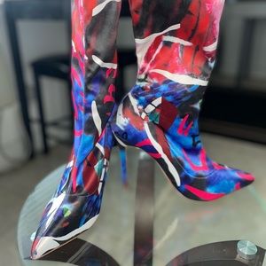 Multi Color Pink and Blue Boots